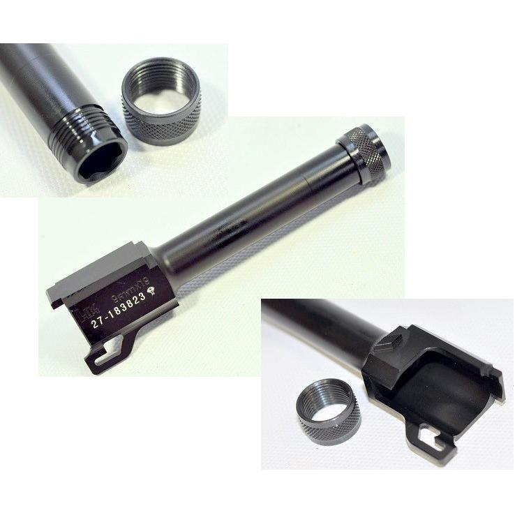DETONATOR アウターバレル 14ｍｍ逆ネジ付 東京マルイ USP Compact H\u0026Kタイプ アルミ サイレンサー対応 OB-TM14ABK