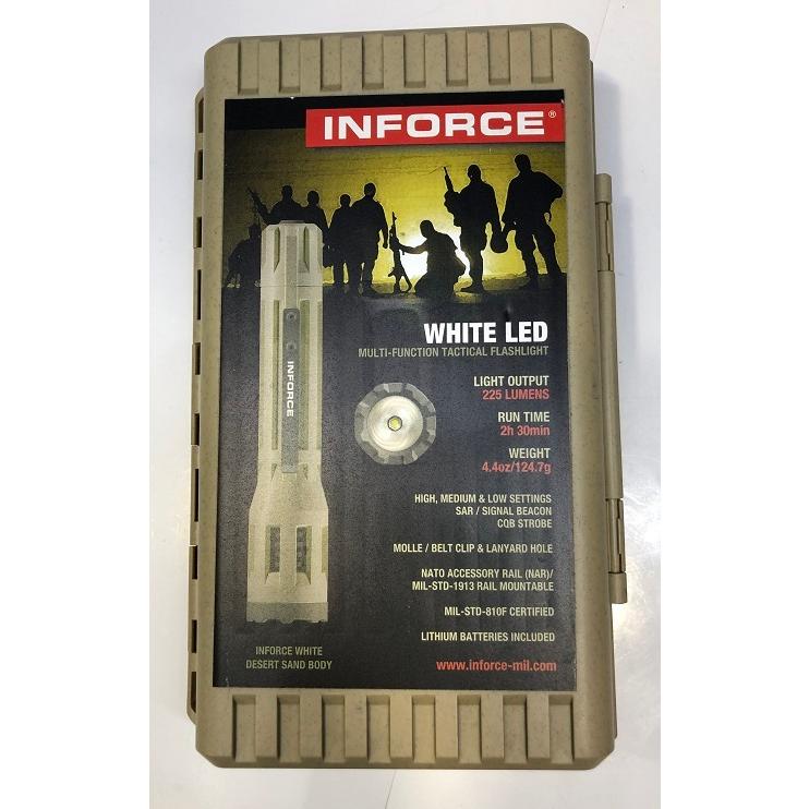 INFORCE フラッシュライト INF-S-W Tanカラー 225ルーメン RunTime2時間30分 : 10027196 : サンコー ...