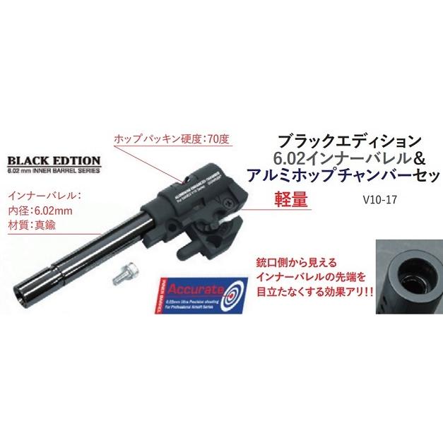 GUARDER ブラックエディション 6.02インナーバレル＆アルミホップチャンバーセット 東京マルイ V10用 V10-17の画像
