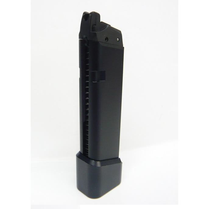 PROWIN PGC マガジン アルミライトウエイト セミロング Ver2 Black EXTENSION PAD付き 東京マルイ Glockシリーズ用 17RD+6RDタイプ