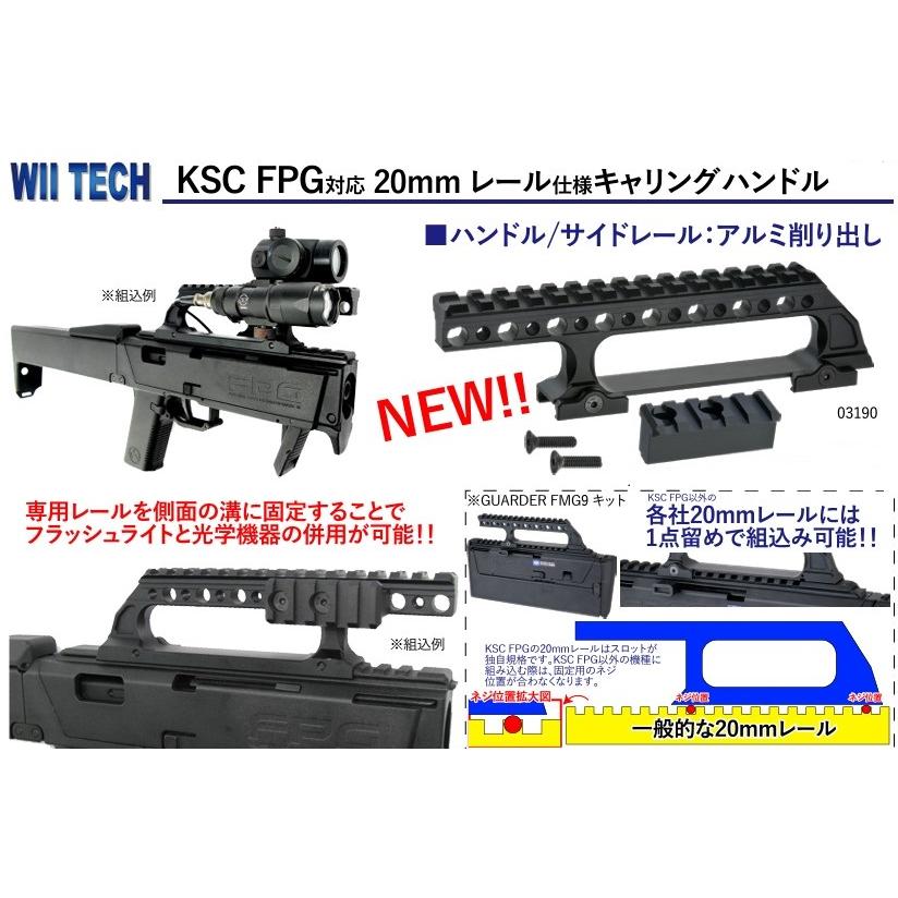 WII TECH KSC FPG対応 20mm レール仕様キャリングハンドル MAGPUL FPG