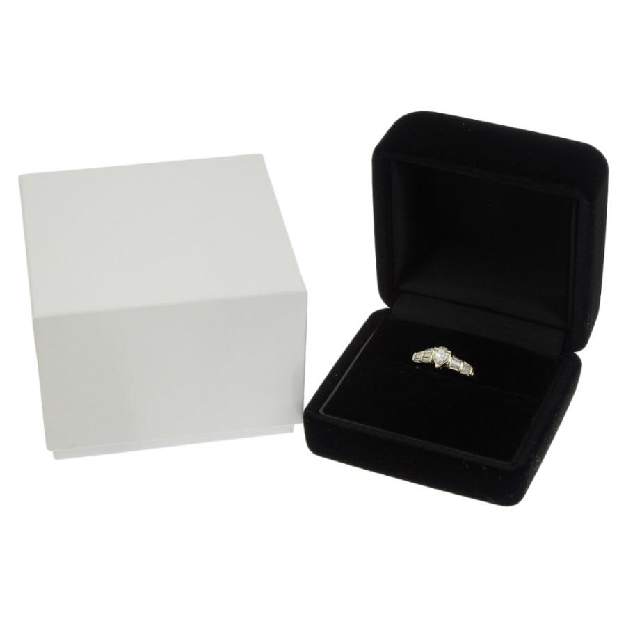 0.42ct 天然ダイヤ リング 11号 K18YG 合計0.36ct レディース 18K 18金 