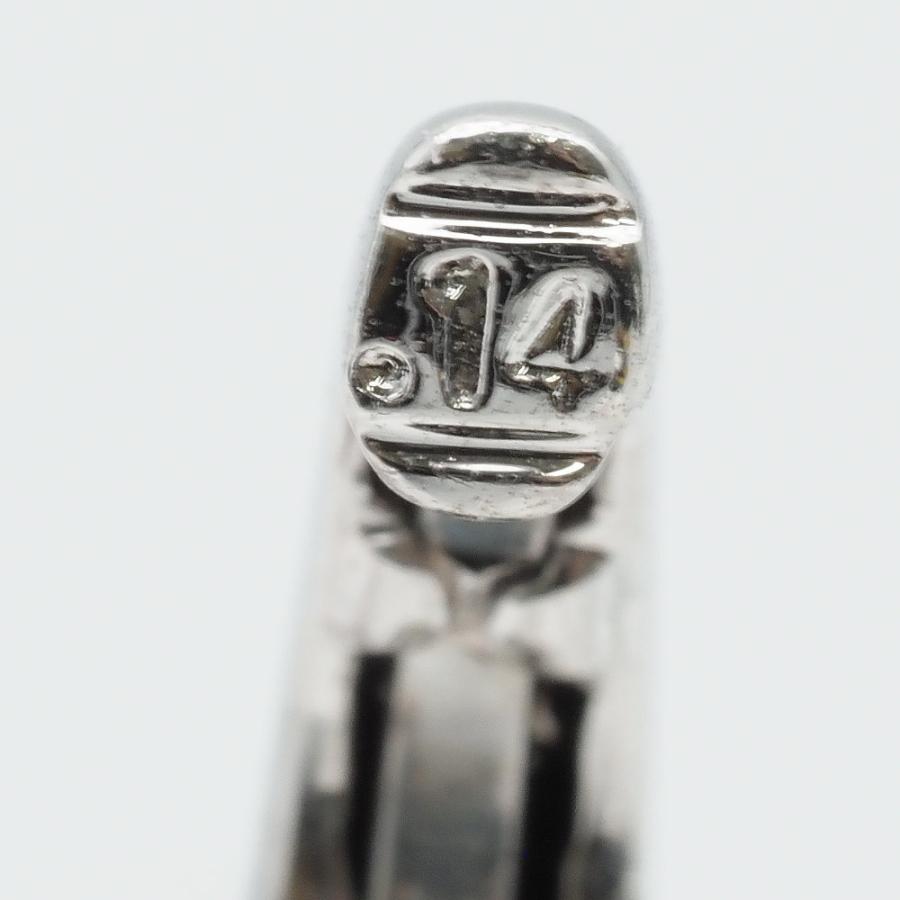 合計0.28ct 天然ダイヤ イヤリング K18WG 新品仕上げ済み レディース 18K 18金 ホワイトゴールド 金無垢 フープイヤリング 送料無料 中古_4