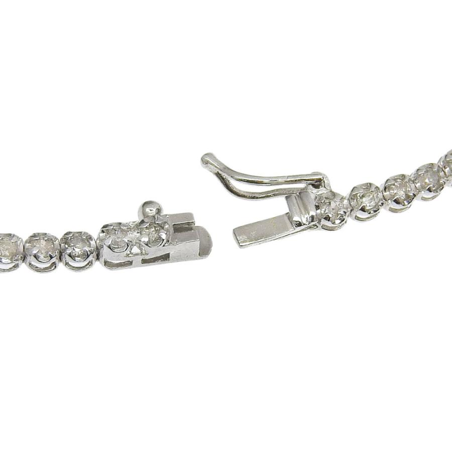 合計1.00ct 天然ダイヤ テニス ブレスレット 17.5cm K18WG