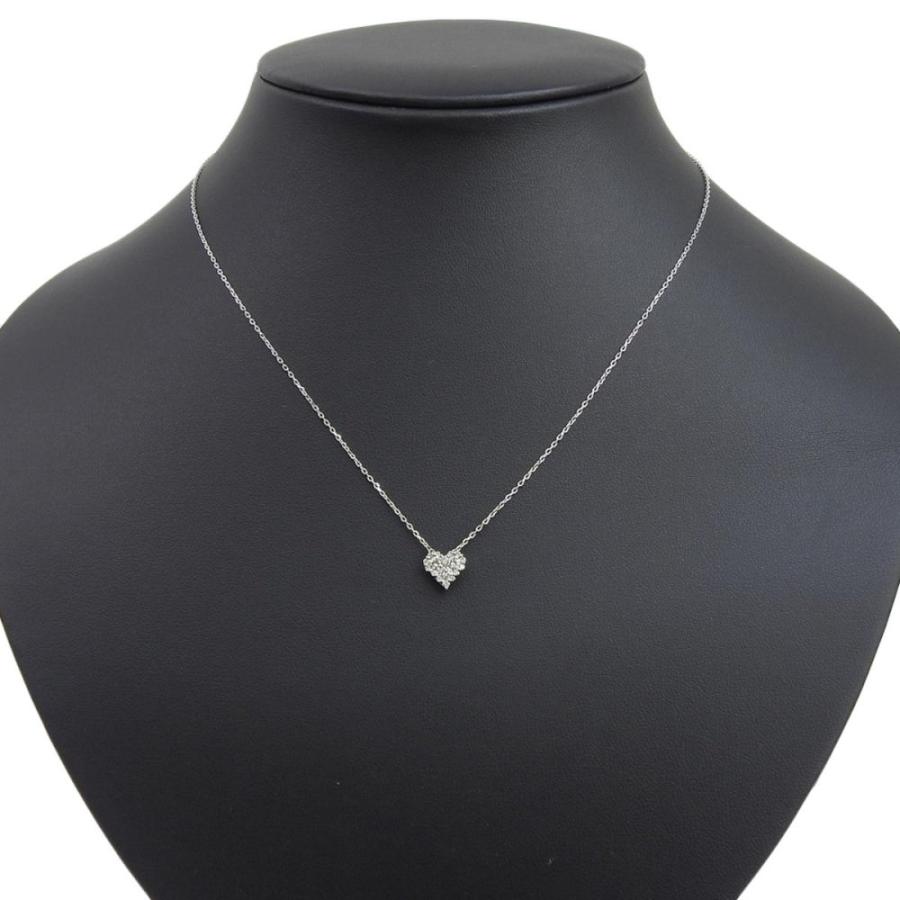 ヴァンドーム ハートモチーフ 合計0.30ct 天然ダイヤ ネックレス 40cm