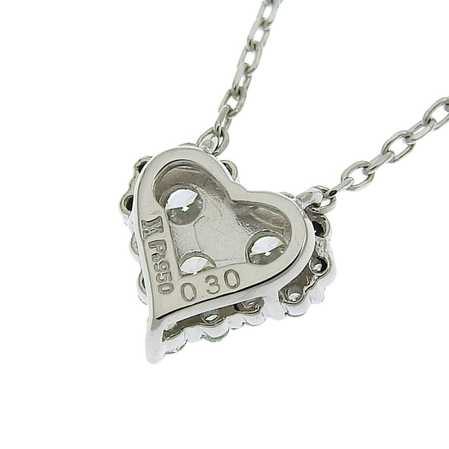 ヴァンドーム ハートモチーフ 合計0.30ct 天然ダイヤ ネックレス 40cm