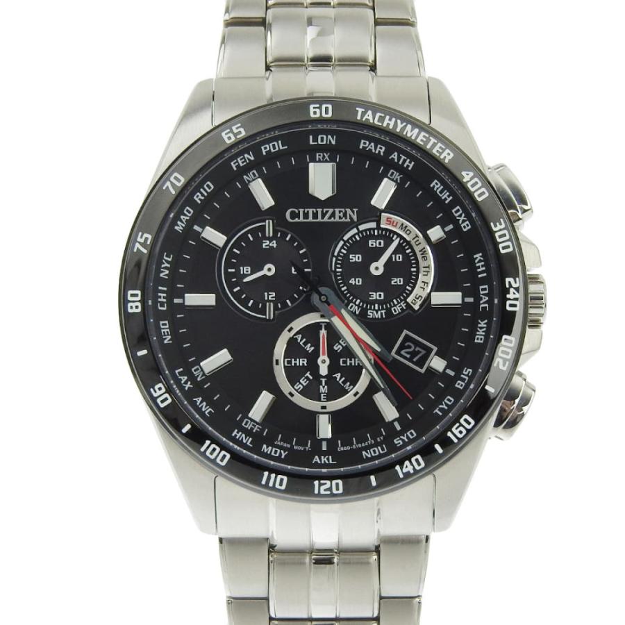 シチズン エコドライブ CB5874-90E SS 電波ソーラー バーインデックス