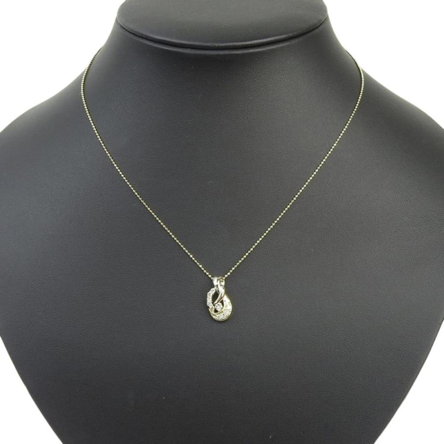 合計0.30ct 天然ダイヤ ネックレス 40cm K18YG/PG Pt900 仕上げ済み レディース 18K 18金 イエローゴールド ピンクゴールド プラチナ 白金 送料無料 中古_1