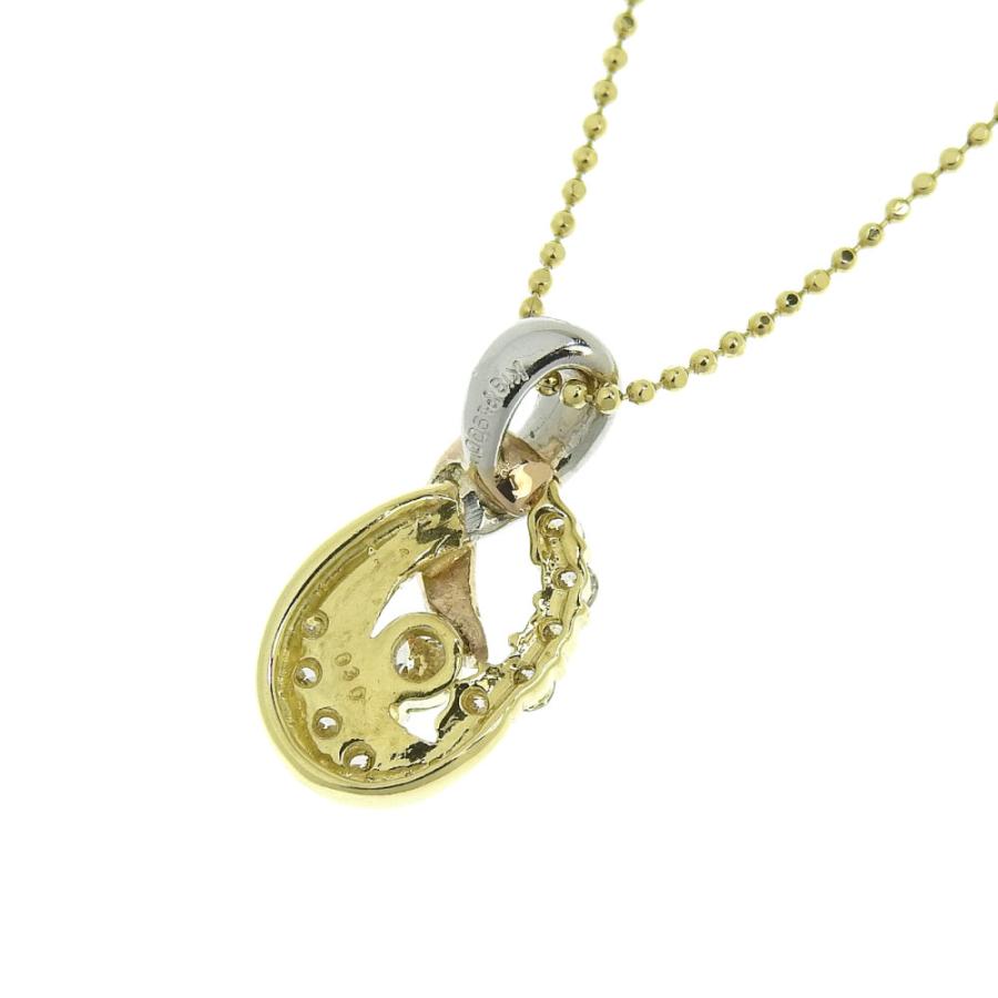 合計0.30ct 天然ダイヤ ネックレス 40cm K18YG/PG Pt900 仕上げ済み レディース 18K 18金 イエローゴールド ピンクゴールド プラチナ 白金 送料無料 中古_2