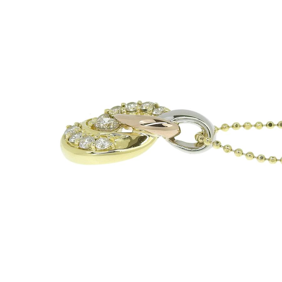 合計0.30ct 天然ダイヤ ネックレス 40cm K18YG/PG Pt900 仕上げ済み レディース 18K 18金 イエローゴールド ピンクゴールド プラチナ 白金 送料無料 中古_3