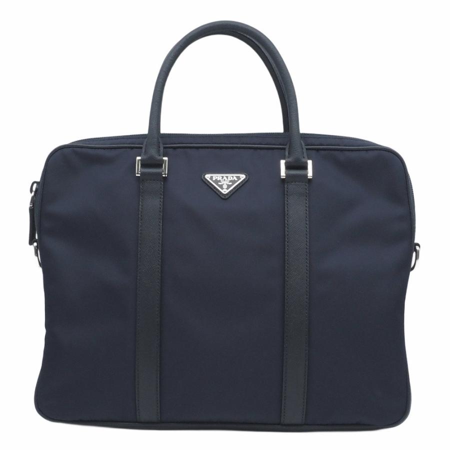 PRADA（プラダ） ビジネスバッグ ナイロン サフィアーノレザー