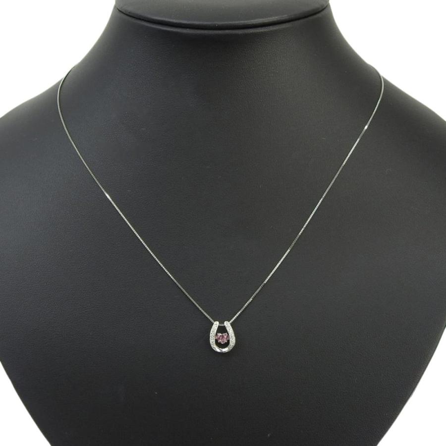 0.288ct 天然ピンクサファイア ネックレス 45cm Pt850/900 新品仕上げ 