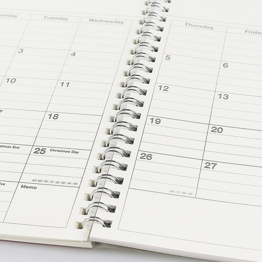 2024 スケジュール帳 1月始まり 月間ブロック B5変型 ノートブックカレンダー・Mサイズ マークス｜sankodo-store｜13