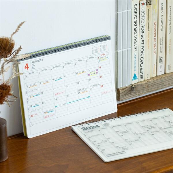 2024 スケジュール帳 1月始まり 月間ブロック B5変型 ノートブックカレンダー・Mサイズ マークス｜sankodo-store｜15