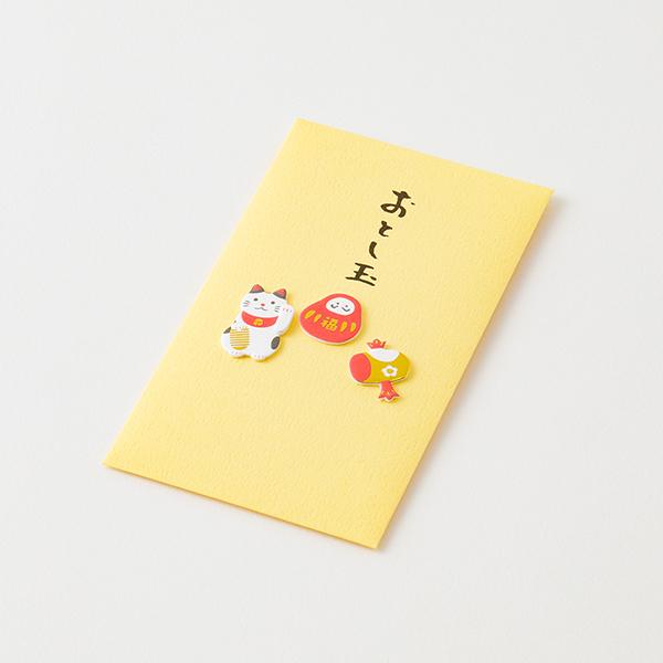 MIDORI（ミドリ） ポチ袋 お年玉 縁起物柄 かわいい ぽち袋＜2枚入