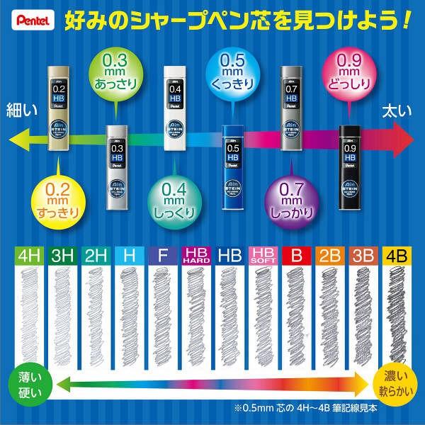 ぺんてる シャープ替芯 アイン芯 シュタイン 選べる0 5mm 3個セット スマッシュ芯 送料無料 C275 文具セレクトショップ Sankodo 通販 Yahoo ショッピング
