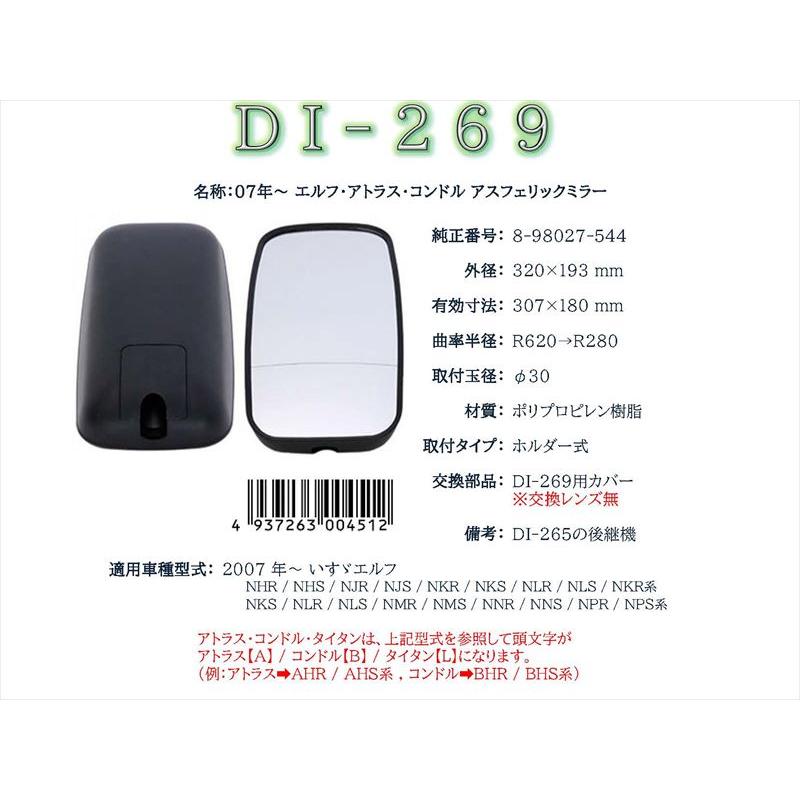 大東プレス サイドミラー DI-269 07年エルフ・アトラス・コンドル