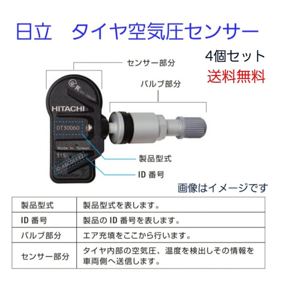 品質保証 ふるさと割 日立 タイヤ空気圧センサー DT06030 4個セット トヨタ系 42607-48010 タイヤバルブ 送料無料 cartoontrade.com cartoontrade.com