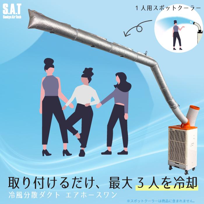 冷風分散ダクト エアホースワン125 SAT-AHS-PKG25 : 三協エアショップ