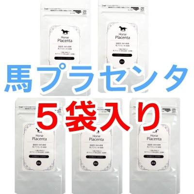 馬プラセンタ6000 【5袋セット】60粒入 5ヶ月分 国産馬プラセンタのみ使用 2粒に馬プラセンタ200mg配合 馬プラセンタのみ配合　送料無料｜sankyo-sapuri｜02