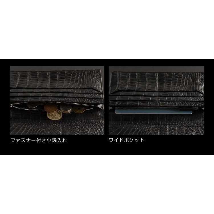 スモール クロコダイル メンズ 長財布 小銭入れ付き ポロサス 束入れ