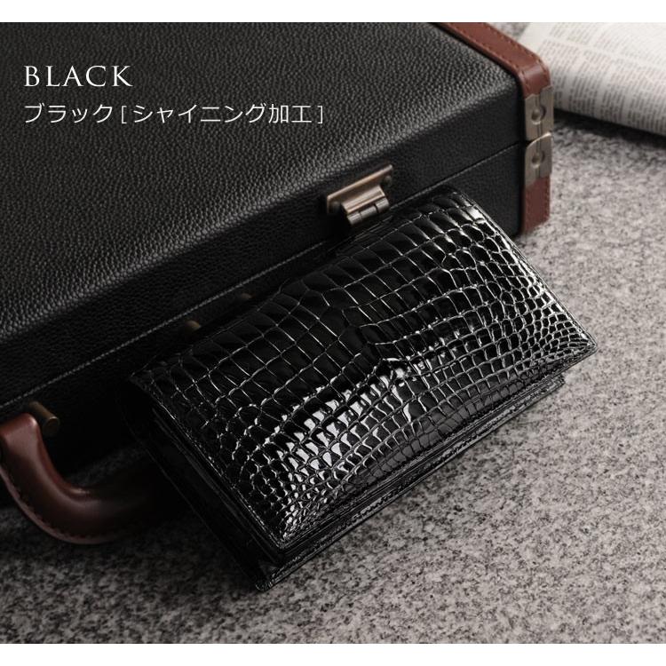 【紙幣200枚収納可】日本製クロコダイル束入れ4cmマチ/無双財布一枚革(No.06000815) 紙幣200枚収納可］日本製 クロコダイル 束入れ 5cmマチ 無双 財布 一枚