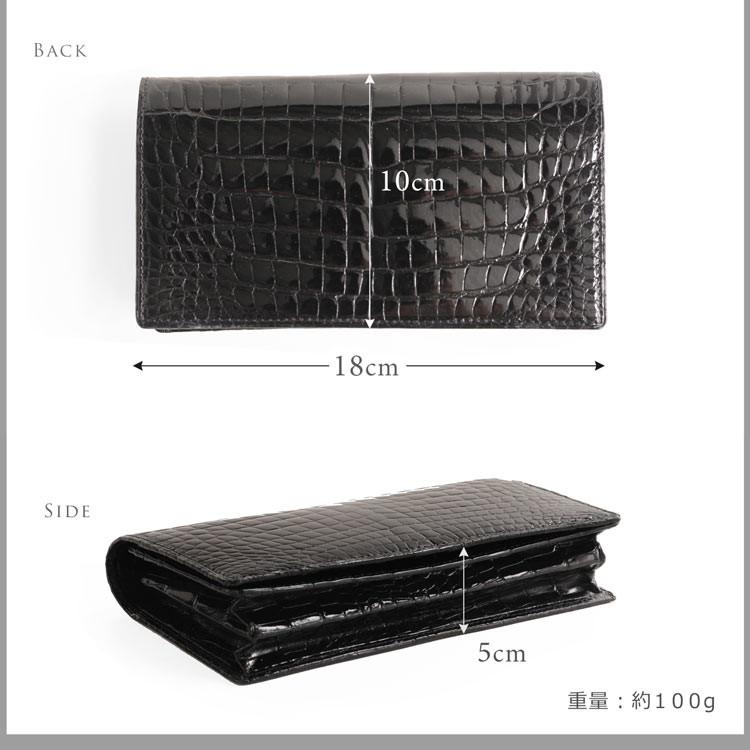 紙幣200枚収納可］日本製 クロコダイル 束入れ 5cmマチ 無双 財布 一枚