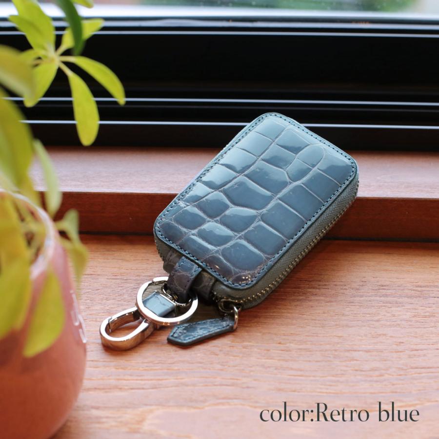 クロコダイル スマート キー ケース 家 車 鍵 シャイニング 加工 4FA