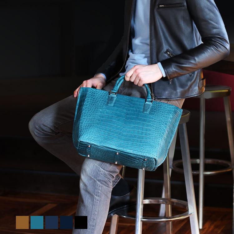 sankyo shokai スモール クロコダイル ポロサス トートバッグ sankyo shokai スモール クロコダイル ポロサス トートバッグ