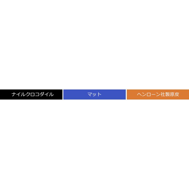 クロコダイル L字型 ファスナー 長財布 バイカラー マット加工 パイソン革使用 メンズ ブラックの画像
