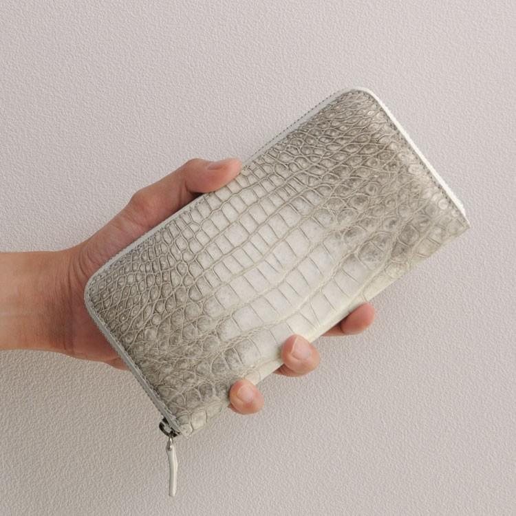 ヒマラヤ クロコダイル ラウンドファスナー 長財布 メンズ 背面ポケット有り ヒマラヤ クロコダイル ラウンドファスナー 長財布 メンズ 背面