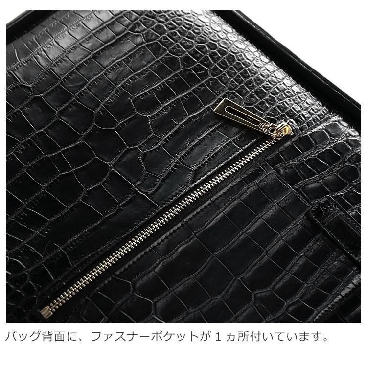 スモール クロコダイル トートバッグ メンズ 縦型 日本製 センター取り
