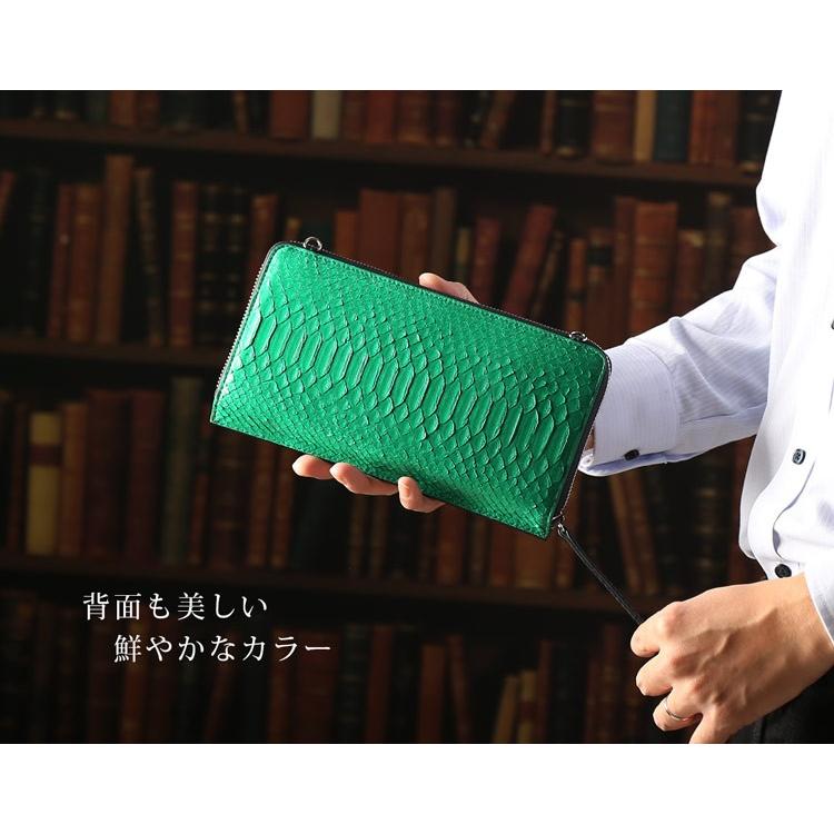 sankyo shokai（三京商会） ダイヤモンド パイソン クラッチバッグ 長