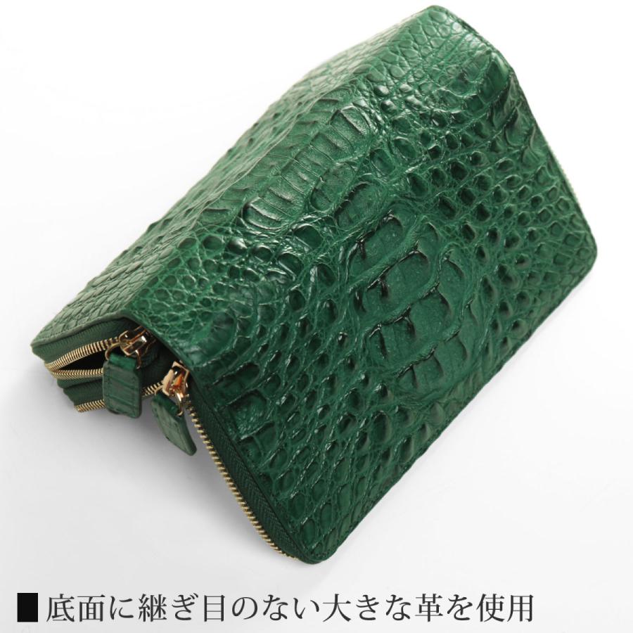 カイマン 頭 ラウンドファスナー 長財布 メンズ マット加工 財布