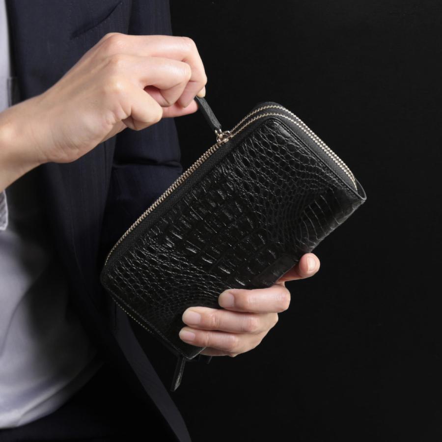 カイマン 尾 ラウンドファスナー 長財布 メンズ マット加工 財布 カード収納24枚 (06001615-mens-1r) カイマン 尾 ラウンドファスナー 長財布 メンズ マット加工 財布