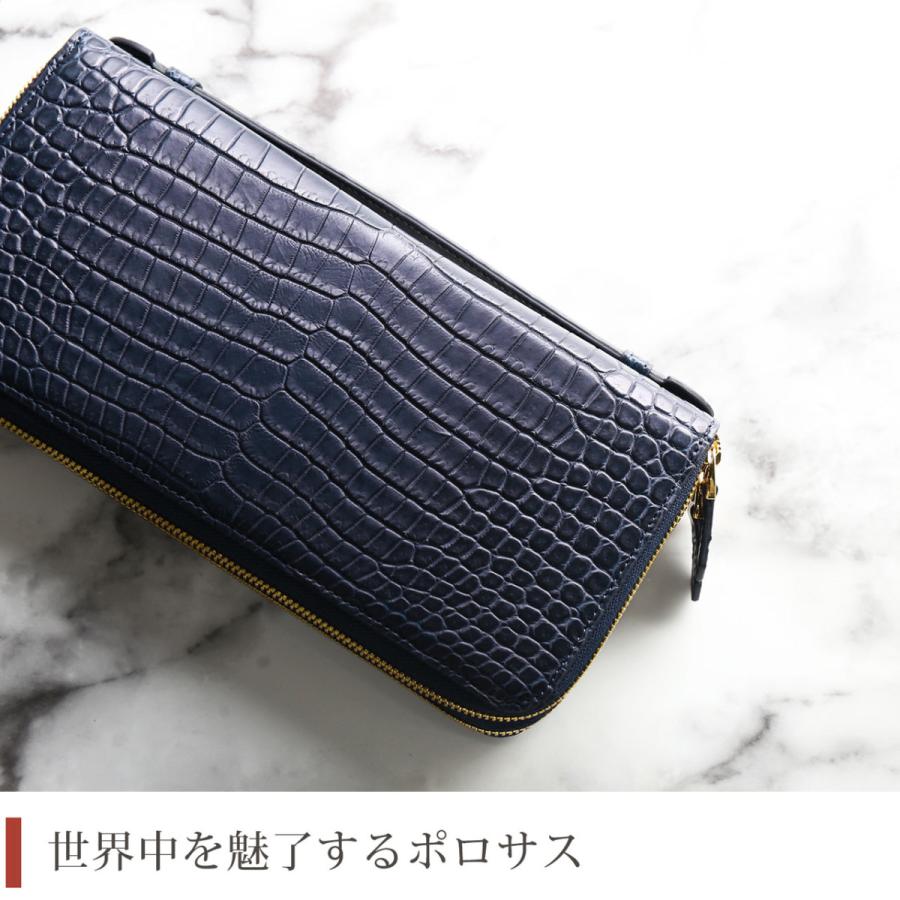 スモール クロコダイル オーガナイザー クラッチバッグ セカンドバッグ