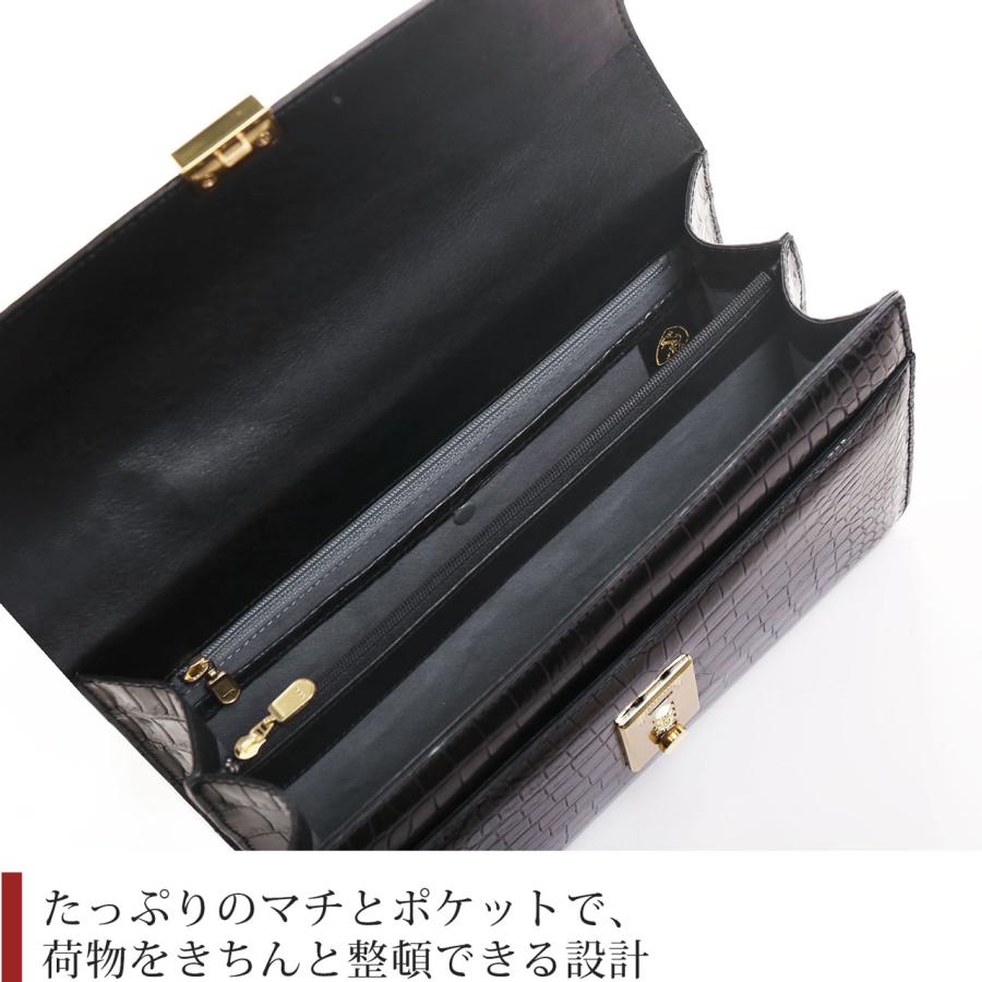 クロコダイル メンズ セカンドバッグ 日本製 マット 加工 ダイヤルロック 鍵付き ビジネスバッグ 仕事 通勤 センター取り 保証書 付き 4FA JRA(06001741r) クロコダイル メンズ セカンドバッグ 日本製 マット 加工 ダイヤル
