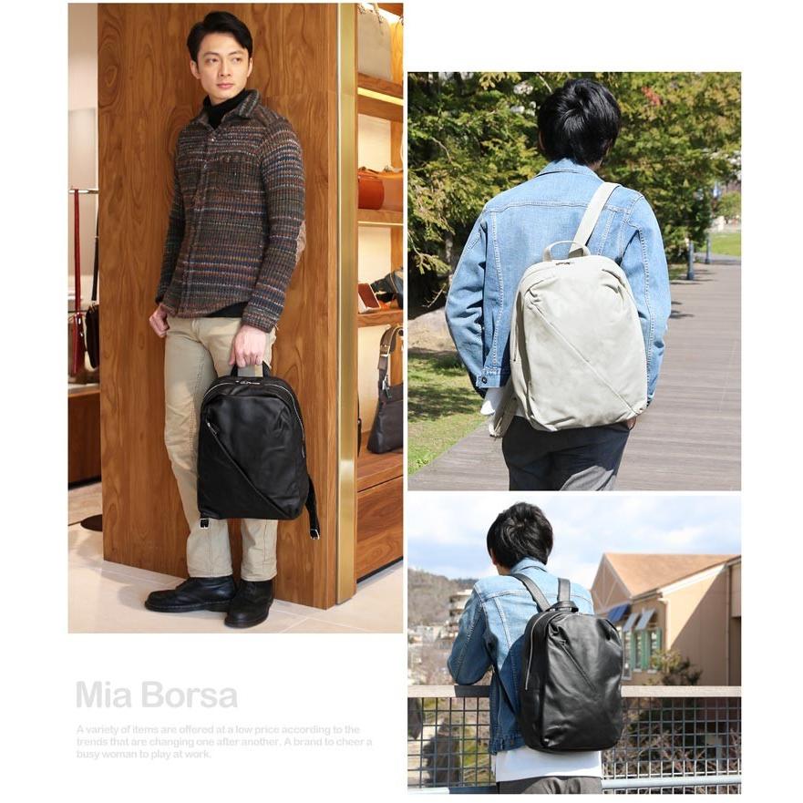 Mia Borsa リュック メンズ おしゃれ ブランド レザー 通学 通勤 本革 
