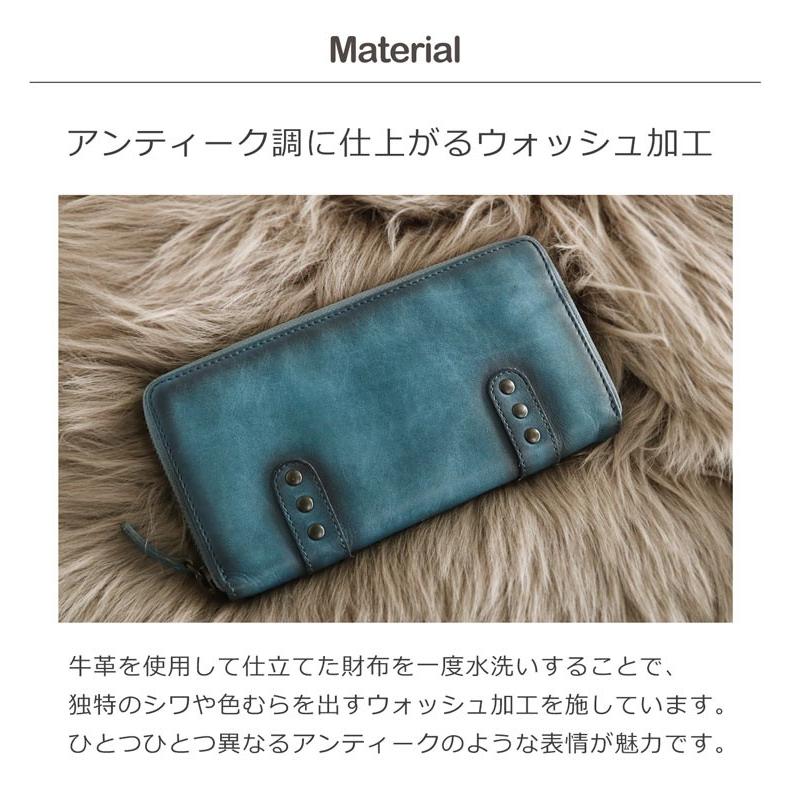 レザー 財布 メンズ 本革 ラウンドファスナー 長財布 アンティーク風 ブランド Mia Borsa 牛革 ウォッシュ加工 (No.07000336-mens-1)｜sankyo1｜10