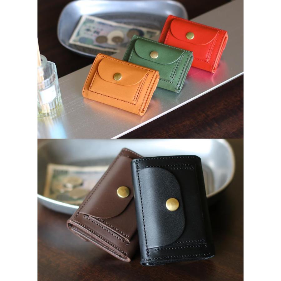 Jamale（ジャマレ） 日本製 ヌメ革 ミニ財布 コンパクトサイズ メンズ