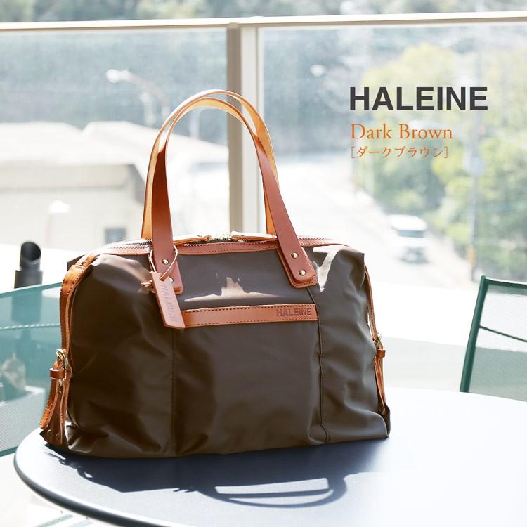 HALEINE ブランド 日本製 ナイロン 栃木レザー ミニ ボストン HALEINE ブランド 日本製 ナイロン 栃木レザー ミニ ボストン