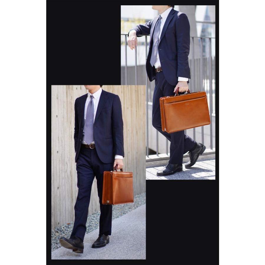 ダレスバッグ 本革 メンズ ビジネス 黒 日本製 サドル 牛革 大開き