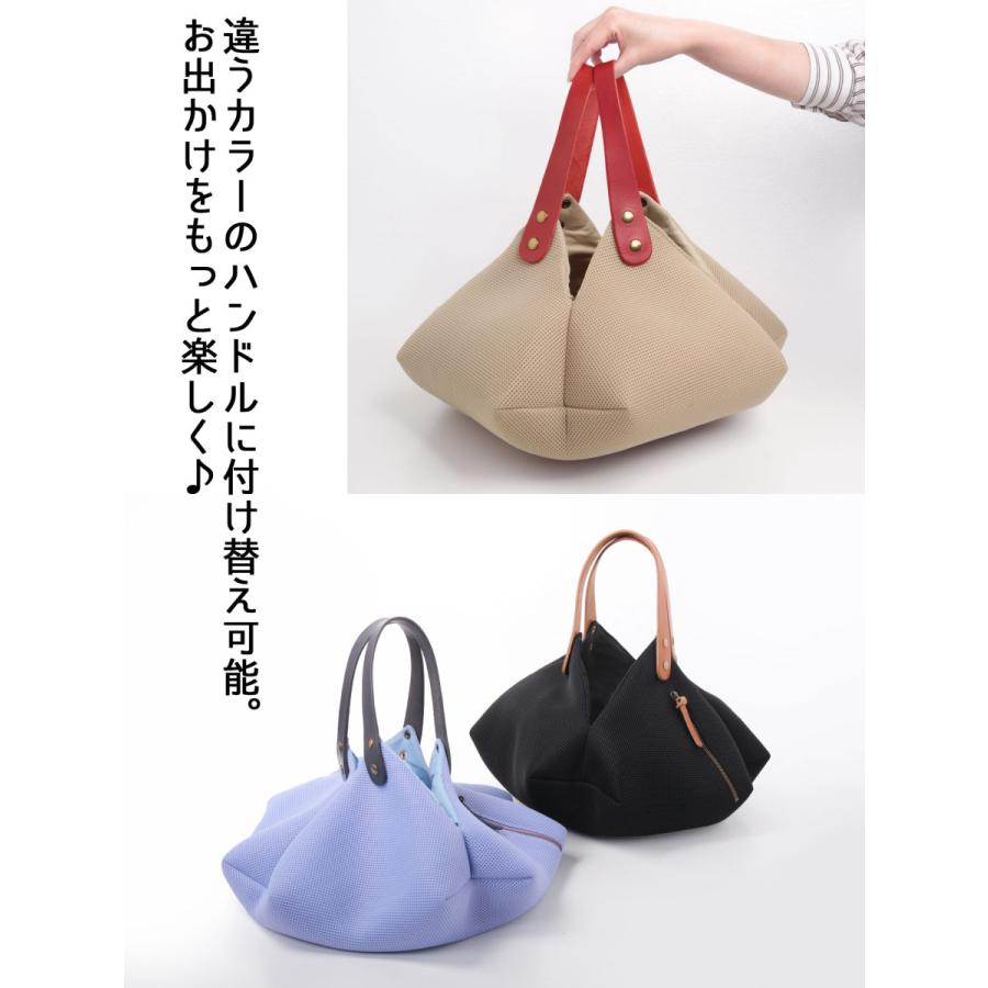 HALEINE オリガミバッグ Lサイズ 洗える 畳める 大容量 バッグ ウォッシャブル ダブルラッセル メッシュ ヌメ革 日本製【名入れ 可能】(07000459-mens-1r) HALEINE オリガミバッグ Lサイズ 洗える 畳める 大容量 バッグ