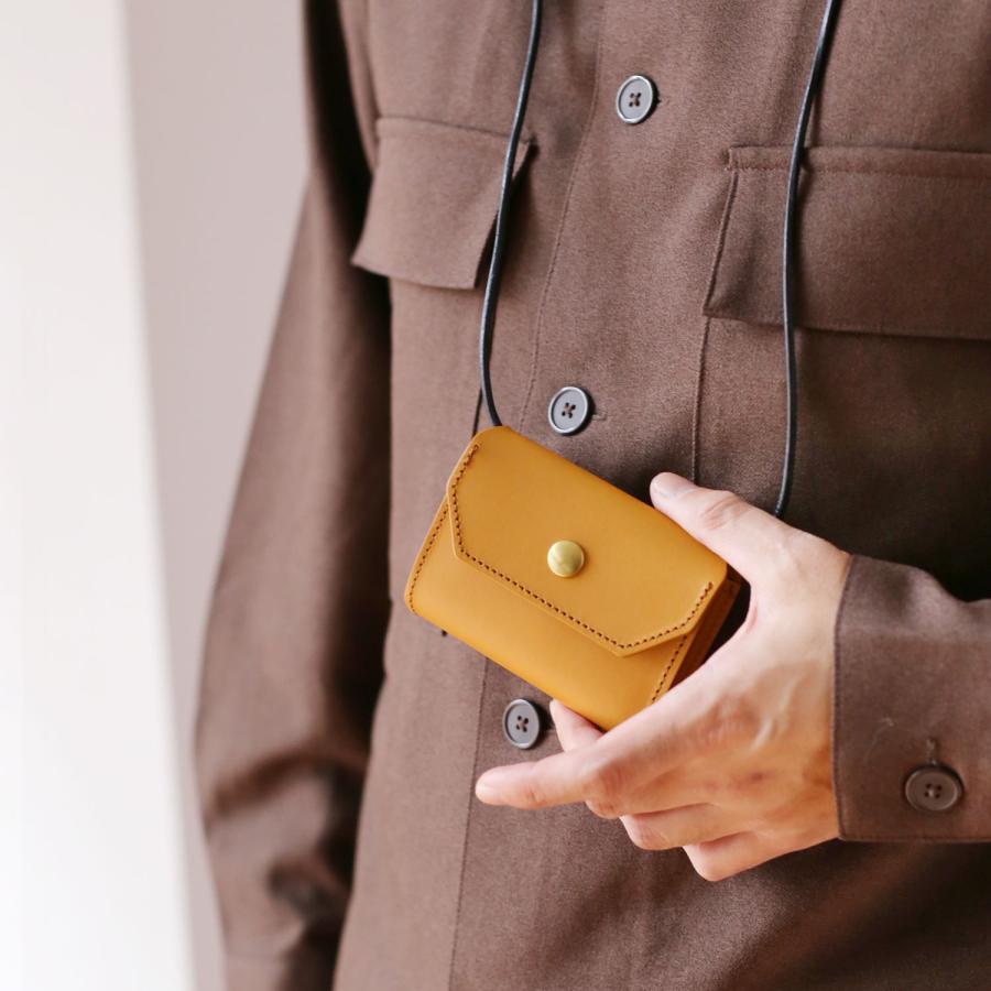 ネックウォレット 牛革 財布 首掛け 軽い Jamale コンパクト メンズ