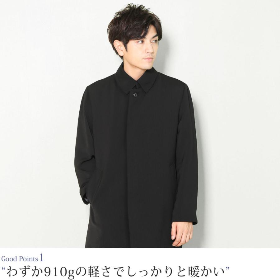 メンズ ビジネスコート HALEINE ステンカラーコート 中綿入り ライナー付き M/L/LL/3L 軽量(08000199-1r) HALEINE（アレンヌ） メンズ ビジネスコート ステンカラーコート