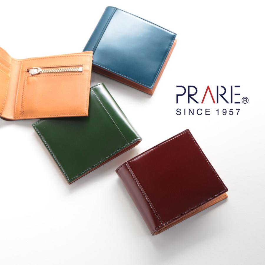 PRAIRIE 1957 PRAIRIE コードバン メンズ 二つ 折り財布 日本製 本革