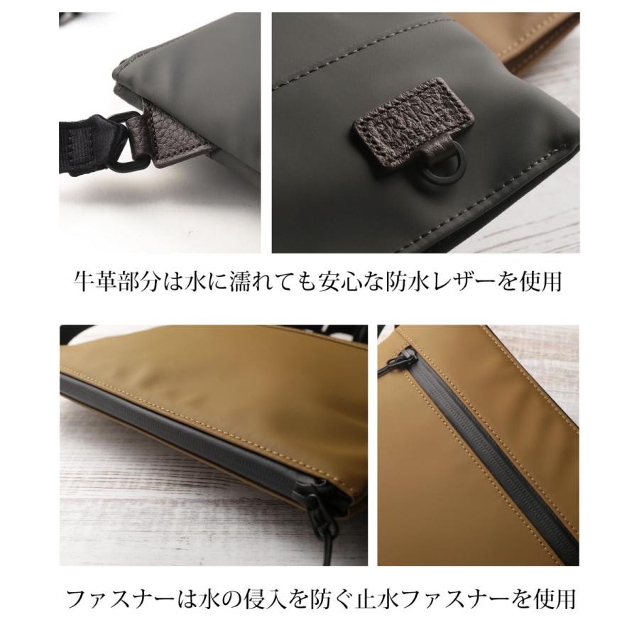 サコッシュ メンズ PRAIRIE プレリー 横型 耐水 防水 止水ファスナー アウトドア(09000340-mens-1r) サコッシュ メンズ PRAIRIE プレリー 横型 耐水 防水 止水ファスナー