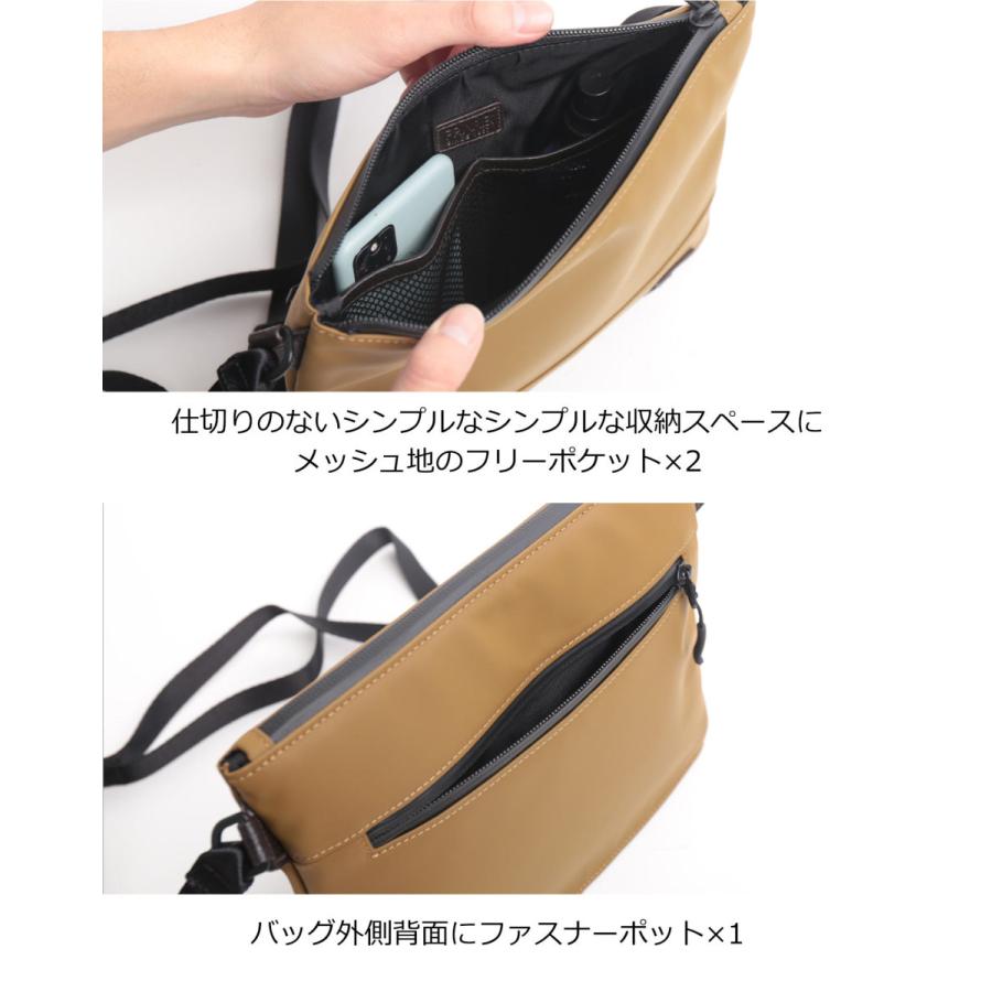 サコッシュ メンズ PRAIRIE プレリー 横型 耐水 防水 止水ファスナー