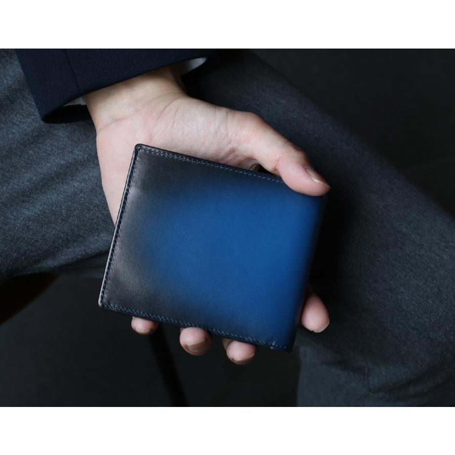 PRAIRIE プレリー 牛革 グラデーション 二つ折り 財布 折り財布 メンズ