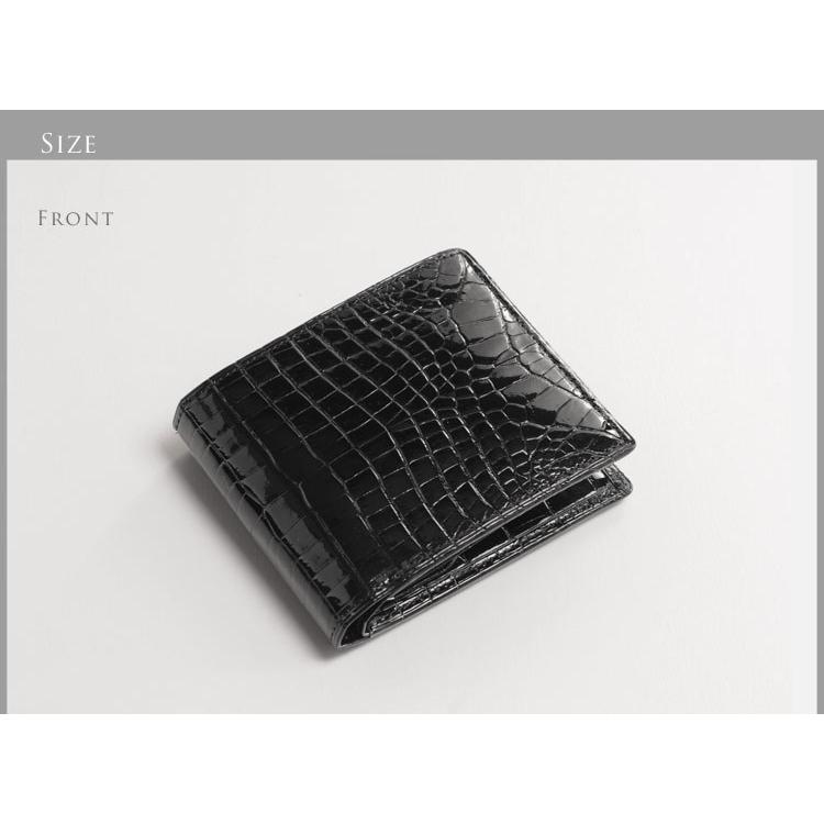 ナイル クロコダイル メンズ 折り財布 無双 シャイニング 加工